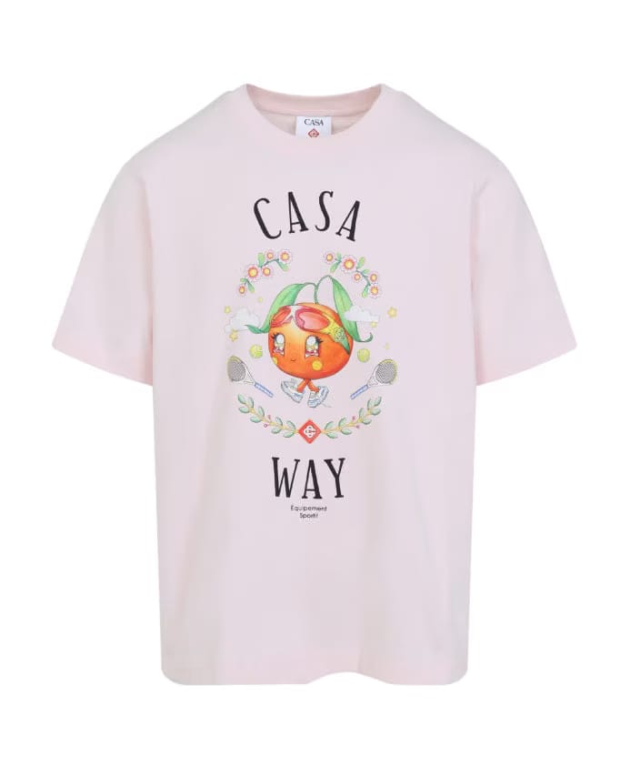 Casablanca Stylish Pink & Purple Cotton T-Shirt