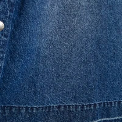 Blue Denim Popper Side Mini Swing Dress