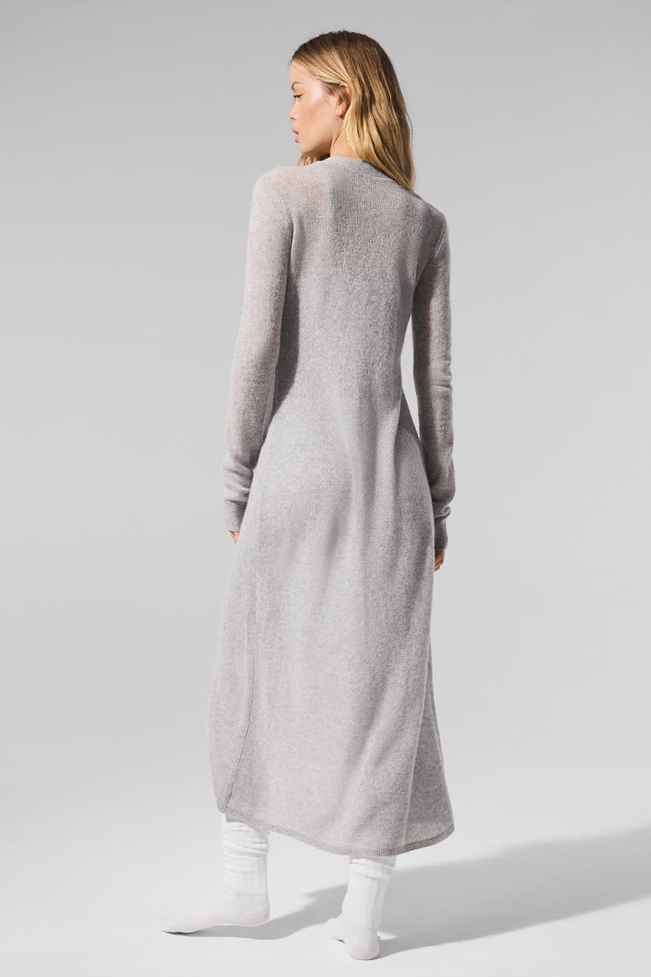 Sheer Cashmere Long Cardigan