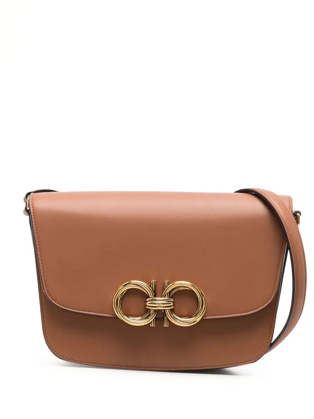 Trapezio leather crossbody bag