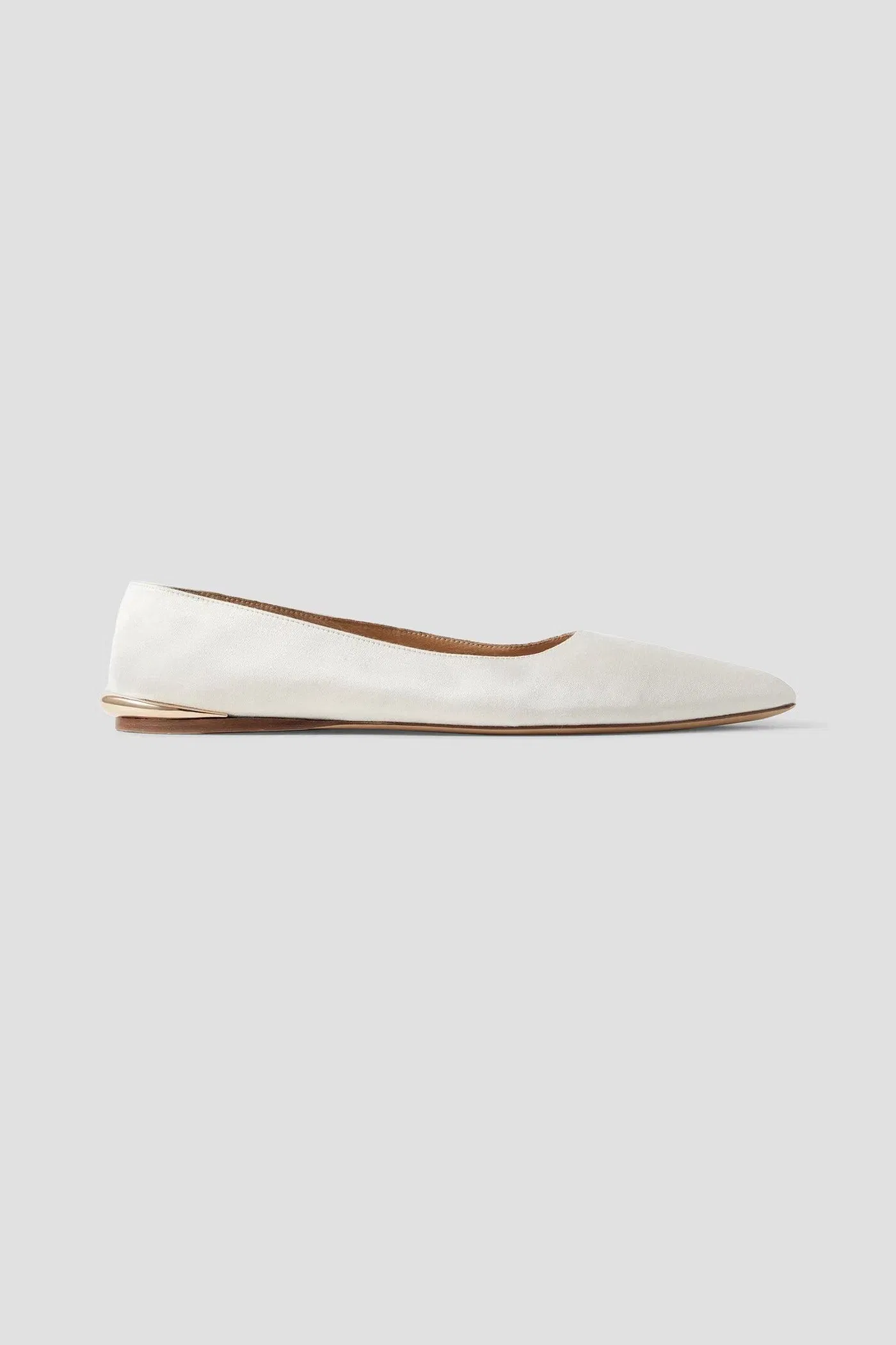 Gabriela Hearst Fleur Embellished Canvas Ballet Flats Ivory Women's