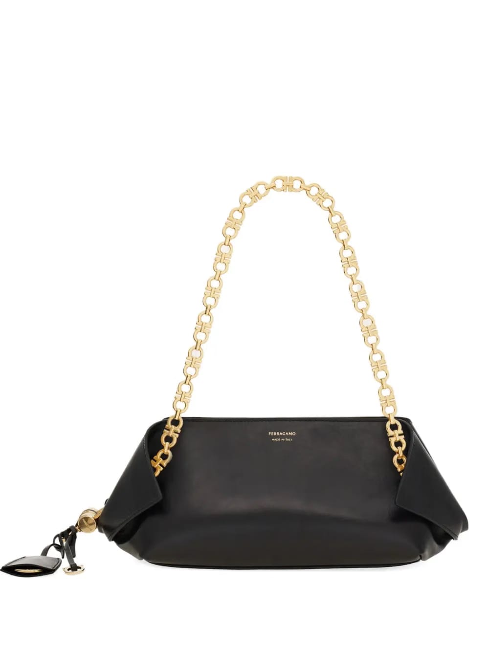 folded chain-link shoulder bag
