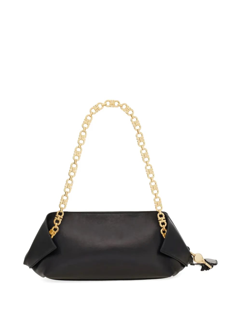 folded chain-link shoulder bag