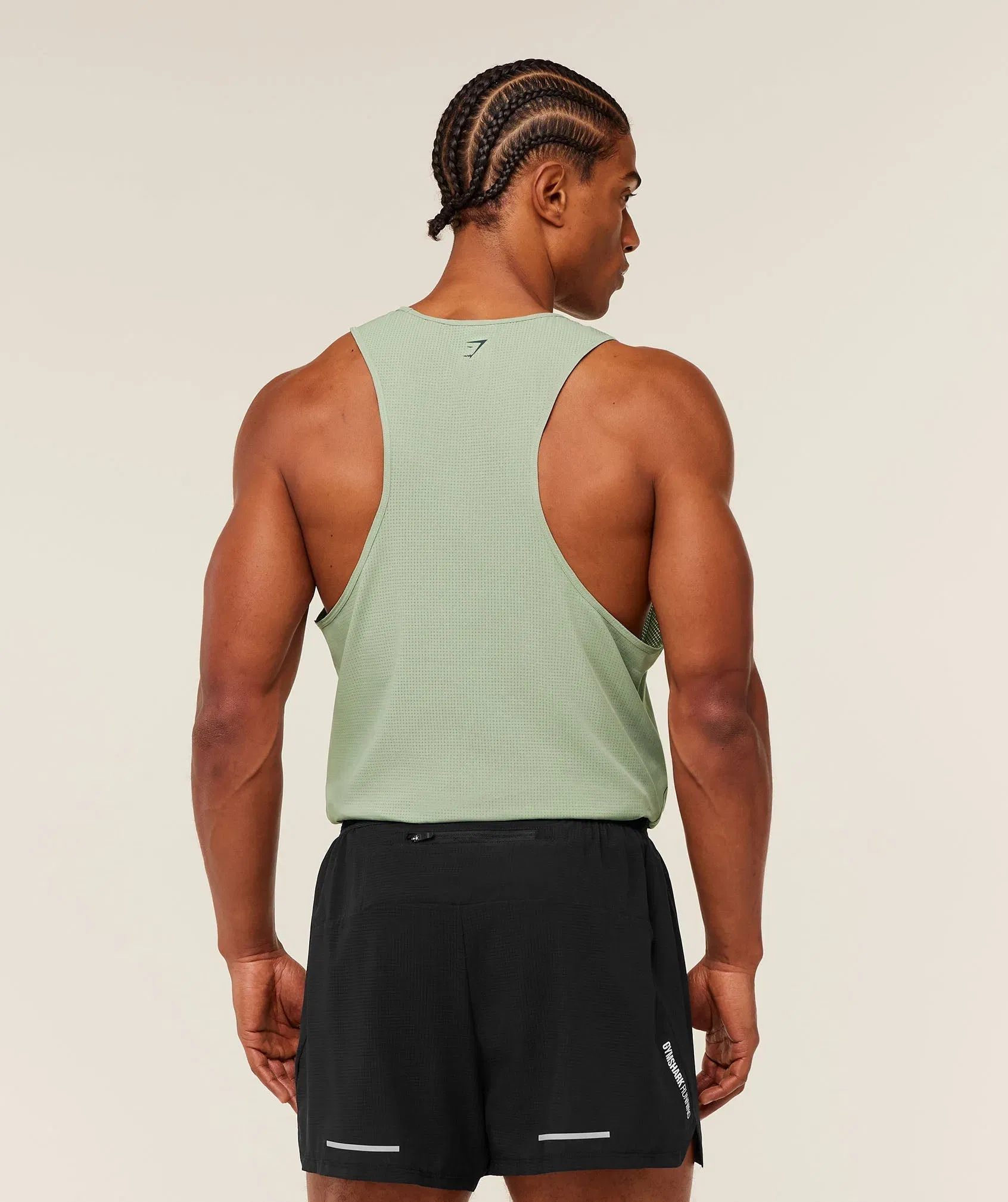 Gymshark Running Tank - GS Haze Green