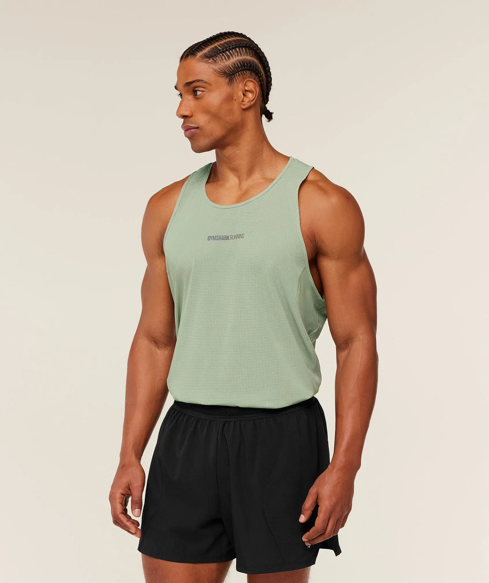 Gymshark Running Tank - GS Haze Green
