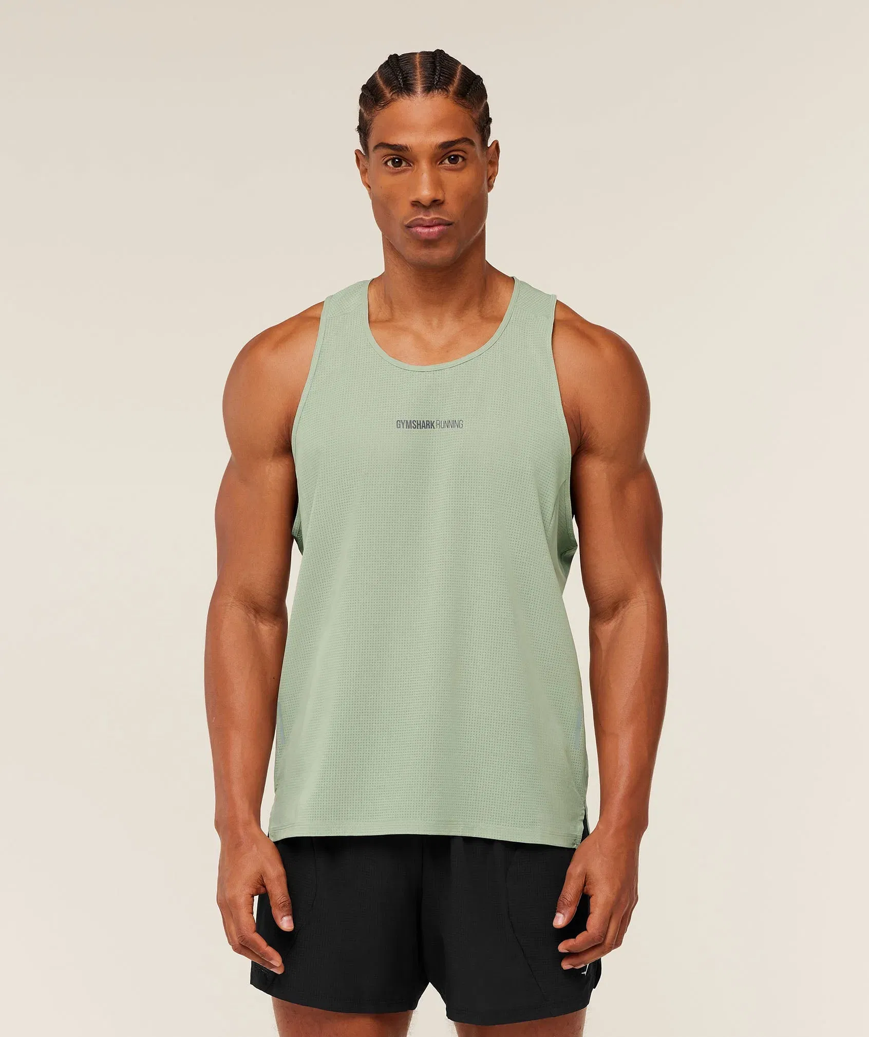 Gymshark Running Tank - GS Haze Green