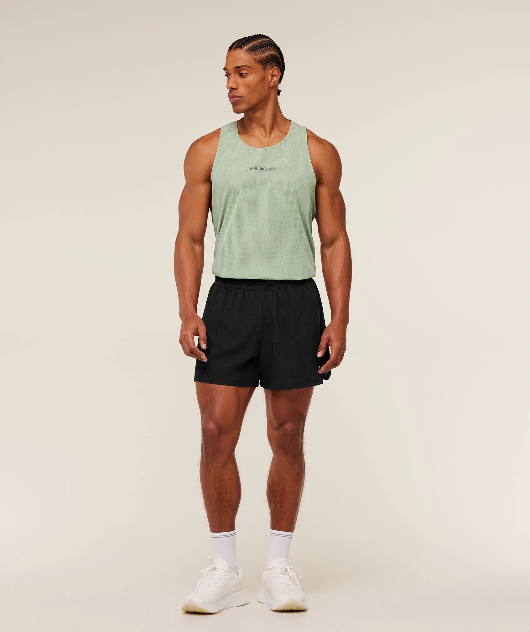 Gymshark Running Tank - GS Haze Green