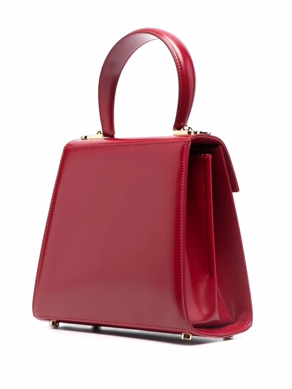 small Gancini-clasp top handle bag
