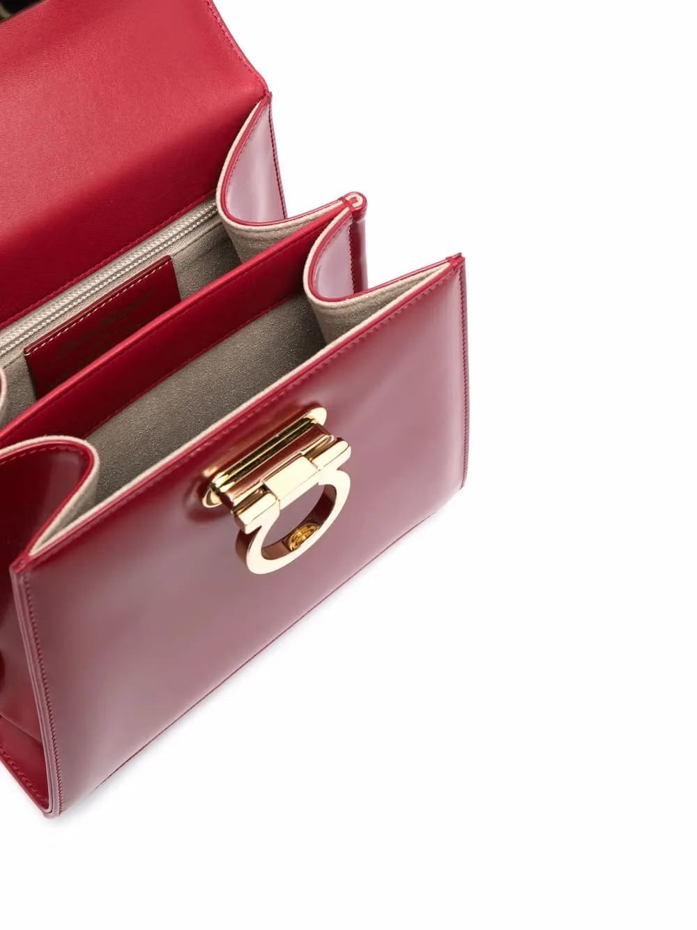 small Gancini-clasp top handle bag