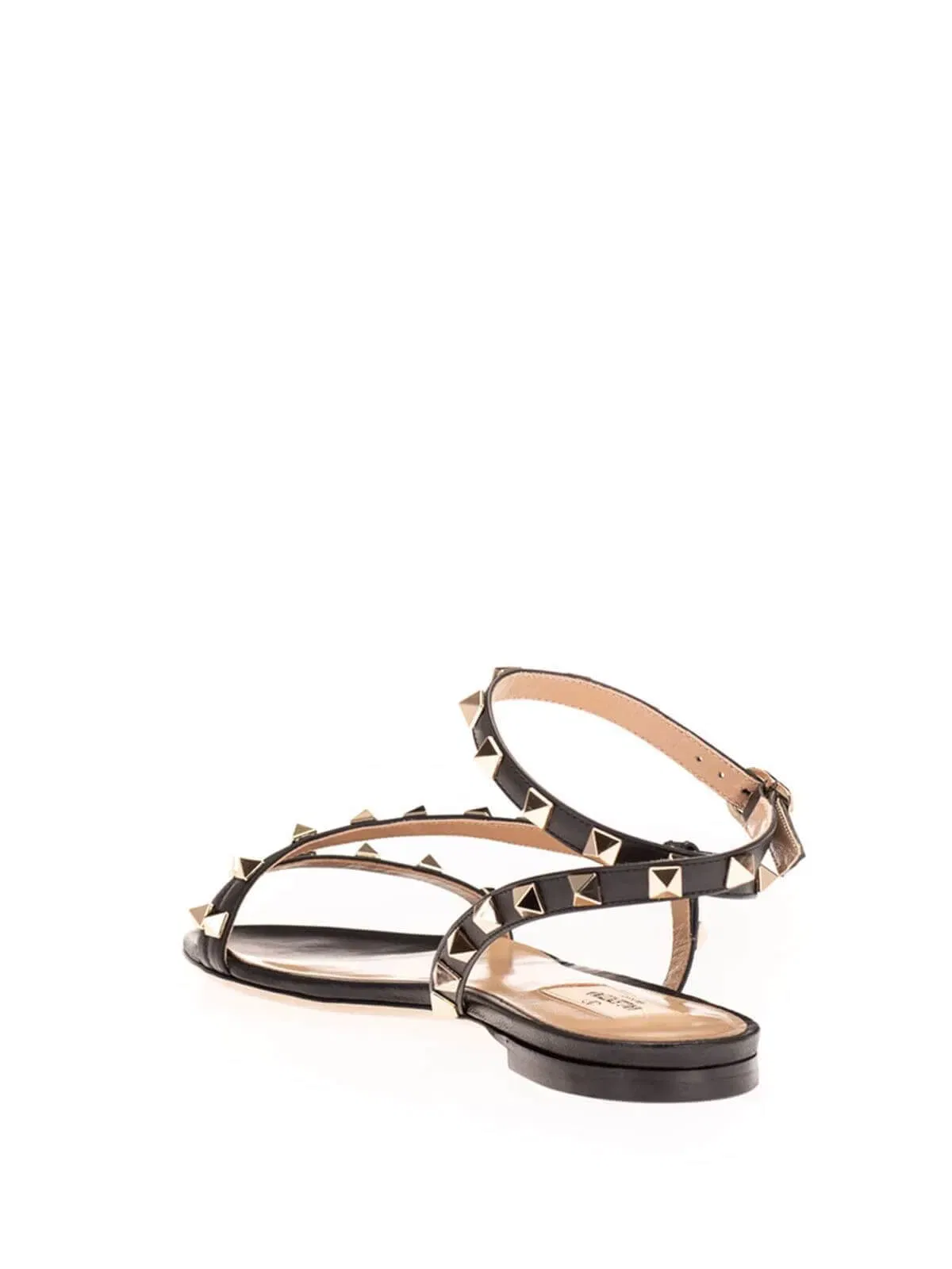 Valentino Garavani Rockstud flat sandals in black