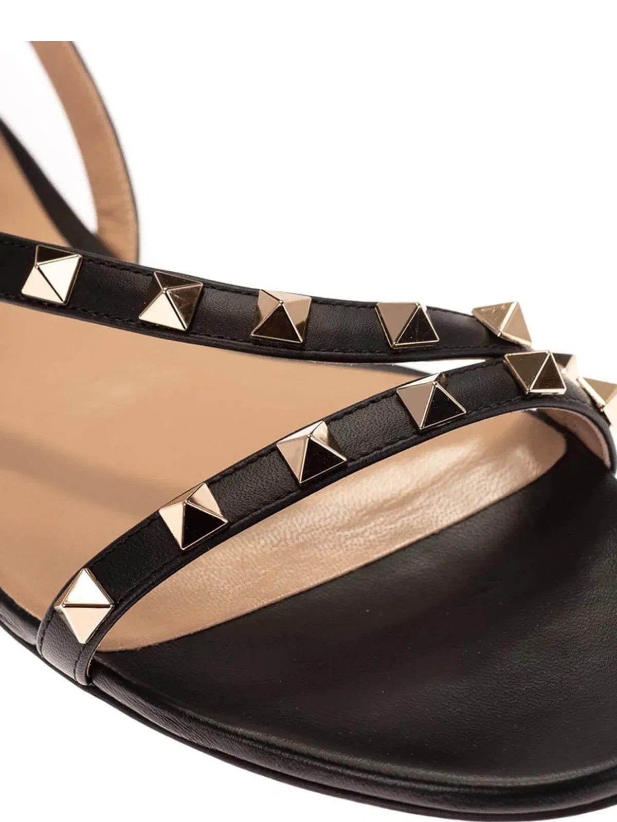 Valentino Garavani Rockstud flat sandals in black