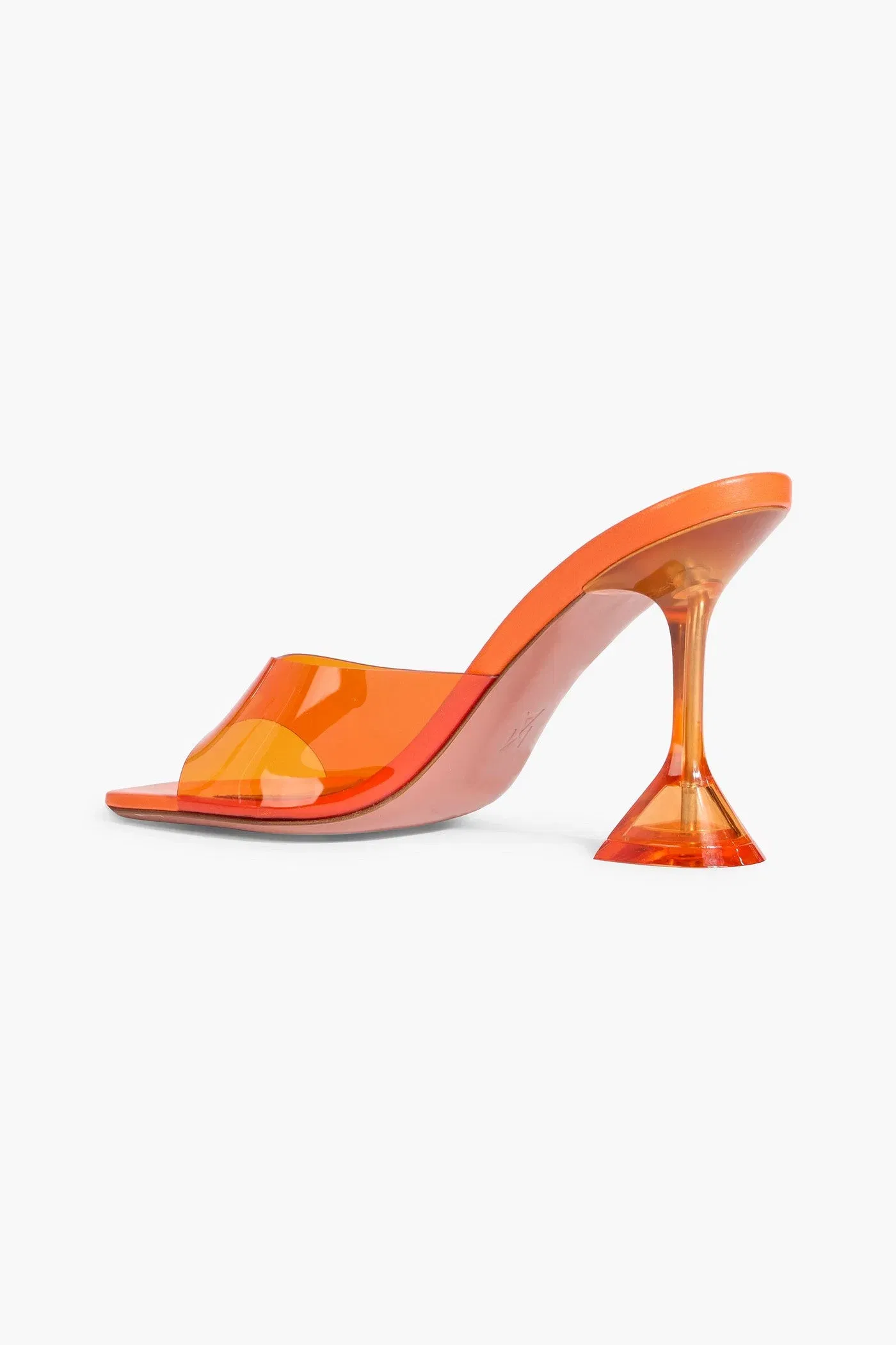 Amina Muaddi Lupita 95 Pvc Mules Bright Orange Women's