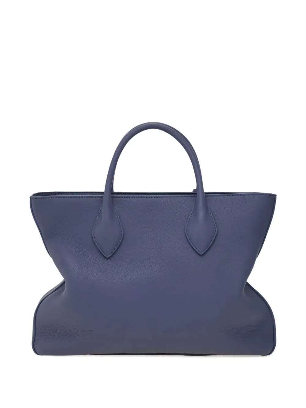 Monogram structured leather tote bag