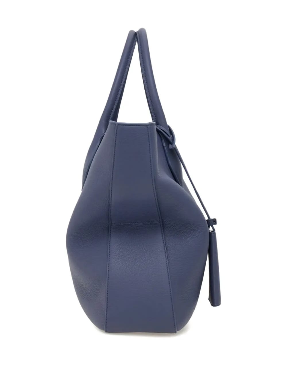 Monogram structured leather tote bag