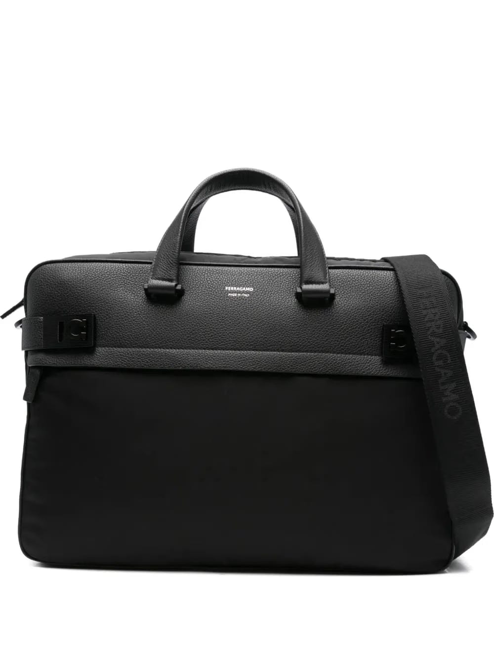Gancini-motif laptop bag
