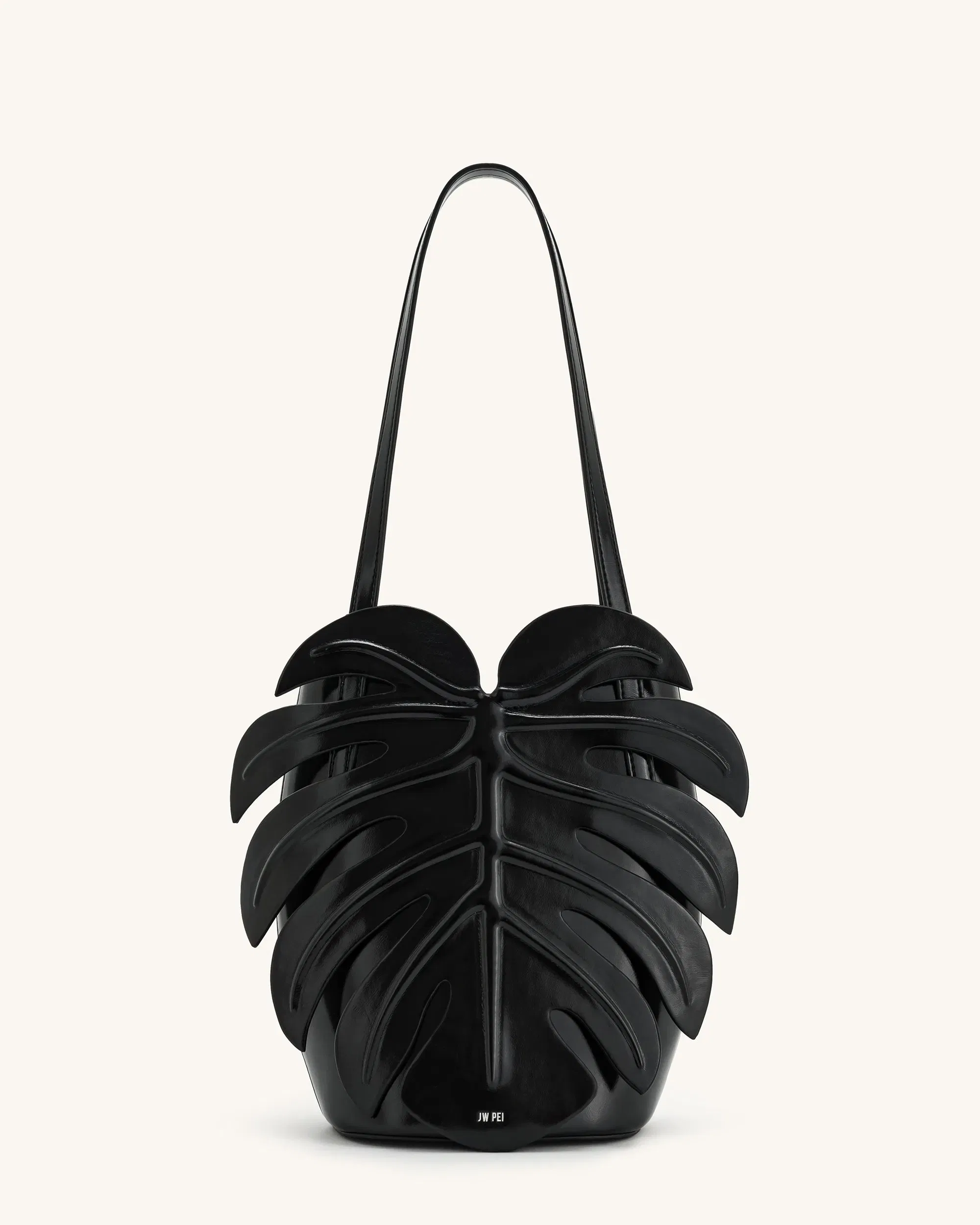 Cecelia Leaf Shape Shoulder Bag - White