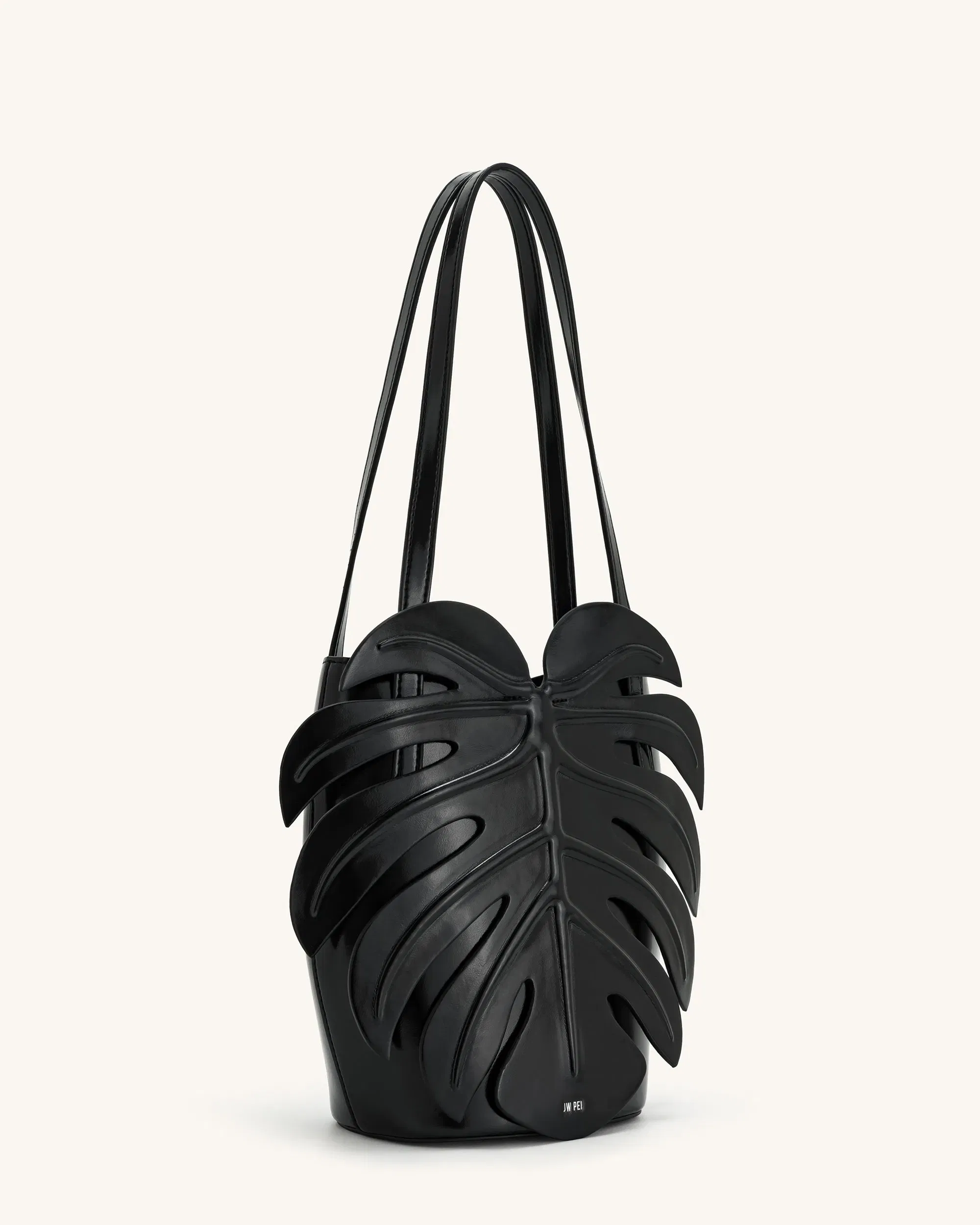 Cecelia Leaf Shape Shoulder Bag - White