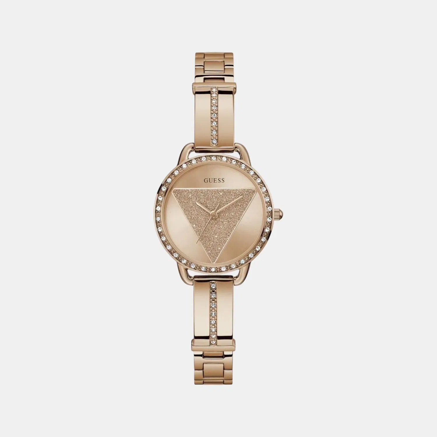 Guess Gt Tri Bellini Women Quartz Rose Gold Dial Analog Stainless Steel Gw0914L3