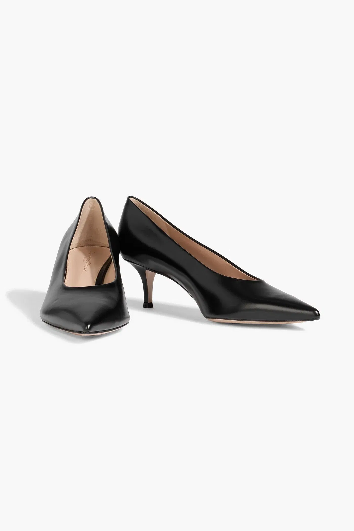 Gianvito Rossi Robbie 55 Leather Pumps Black Women's