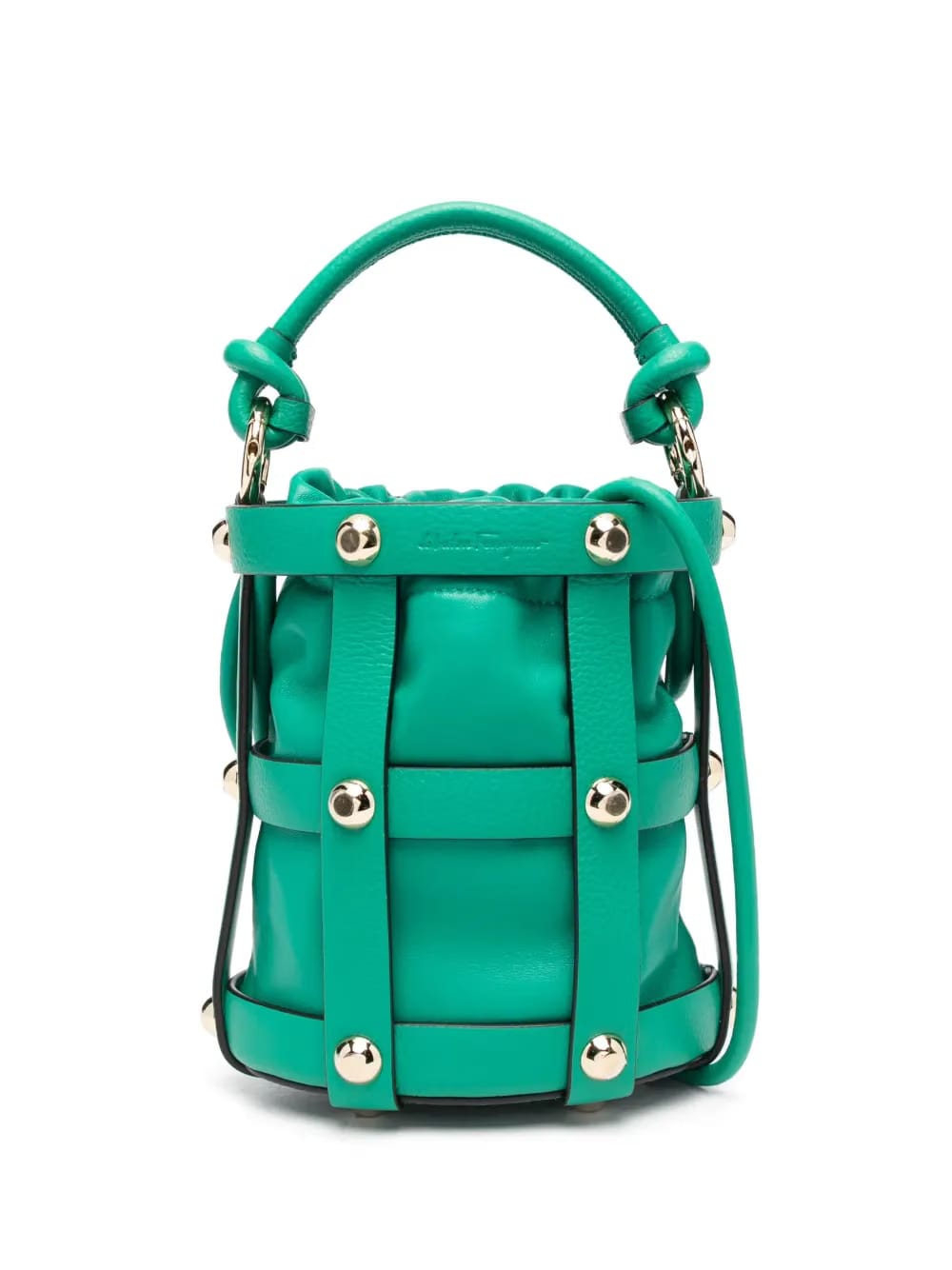 caged-design bucket bag