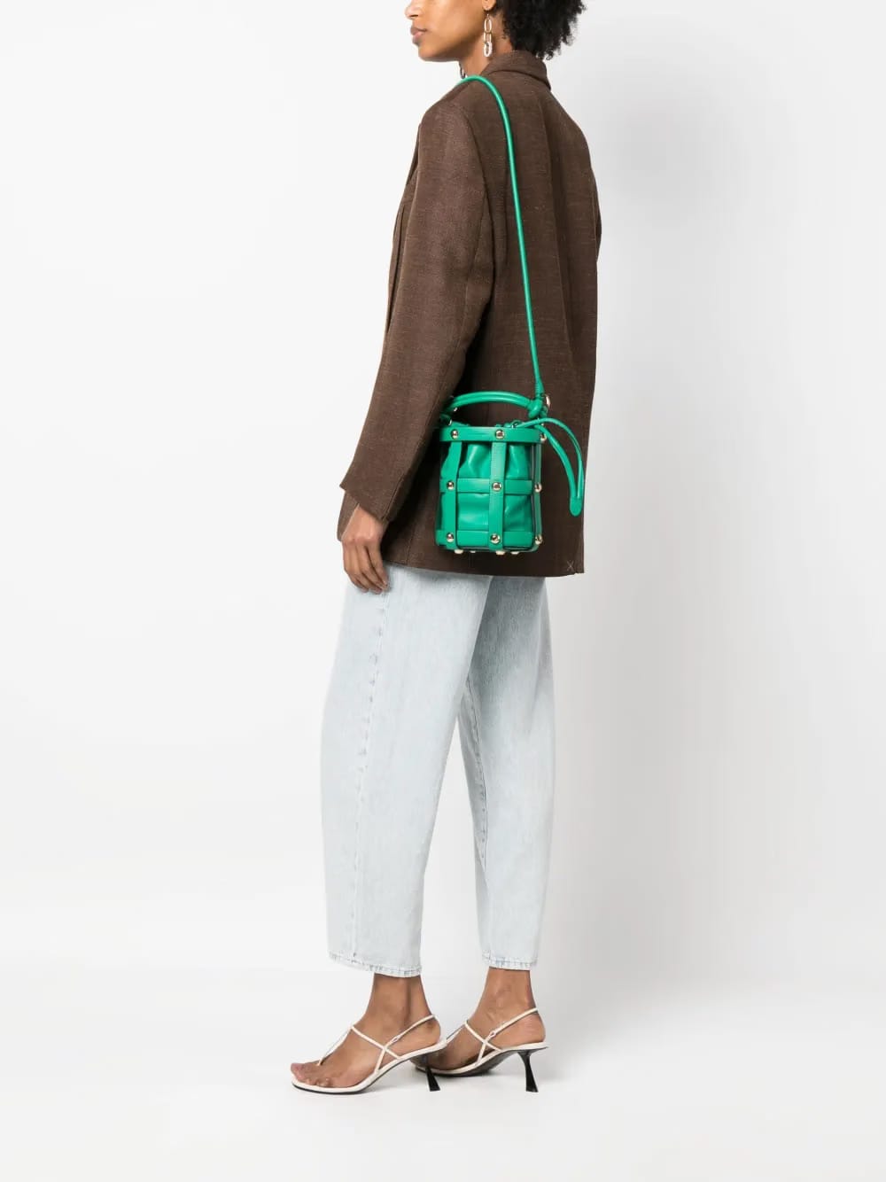 caged-design bucket bag