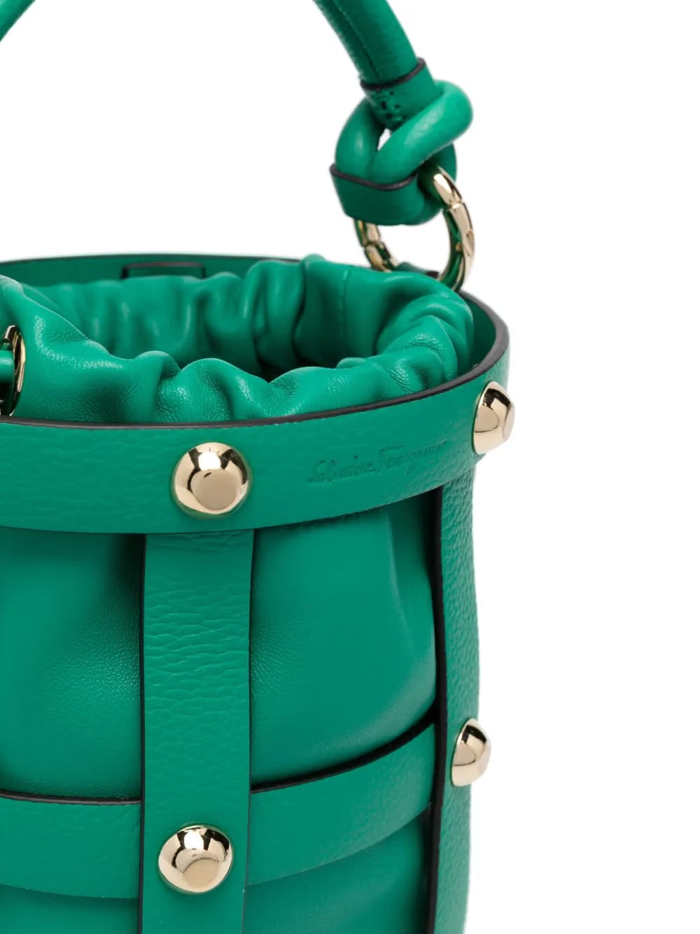 caged-design bucket bag