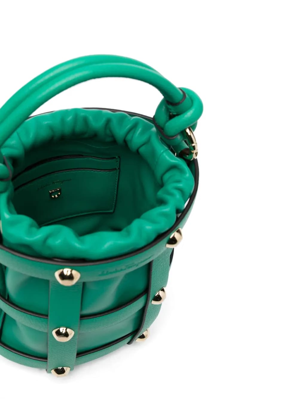 caged-design bucket bag