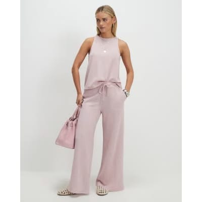 Petite Pink Metallic Vest Top