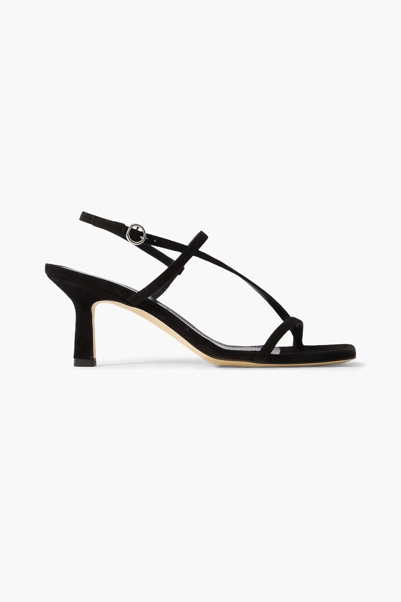 Aeyde Elise Suede Slingback Sandals Black Women's