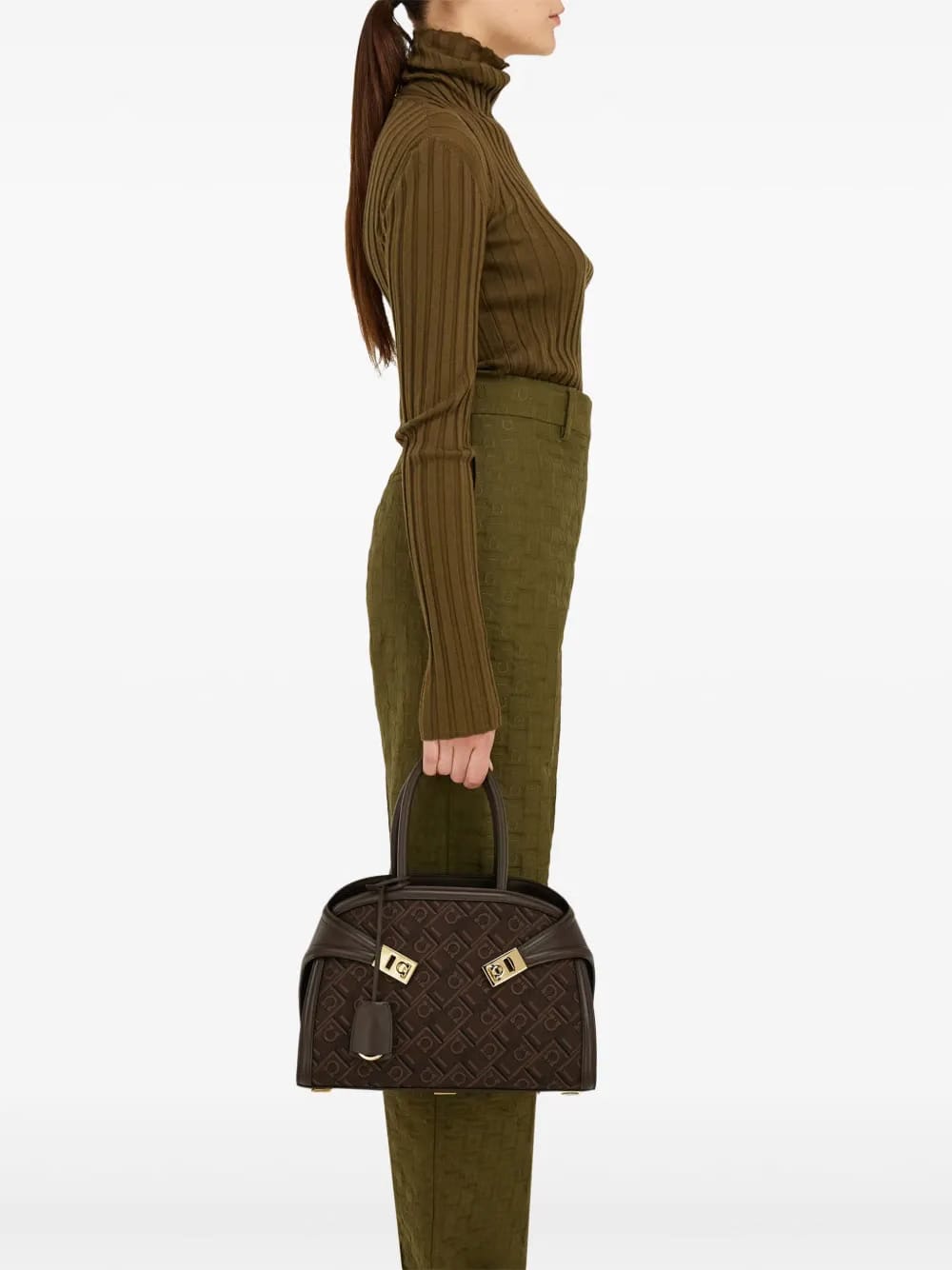 small Hug jacquard handbag