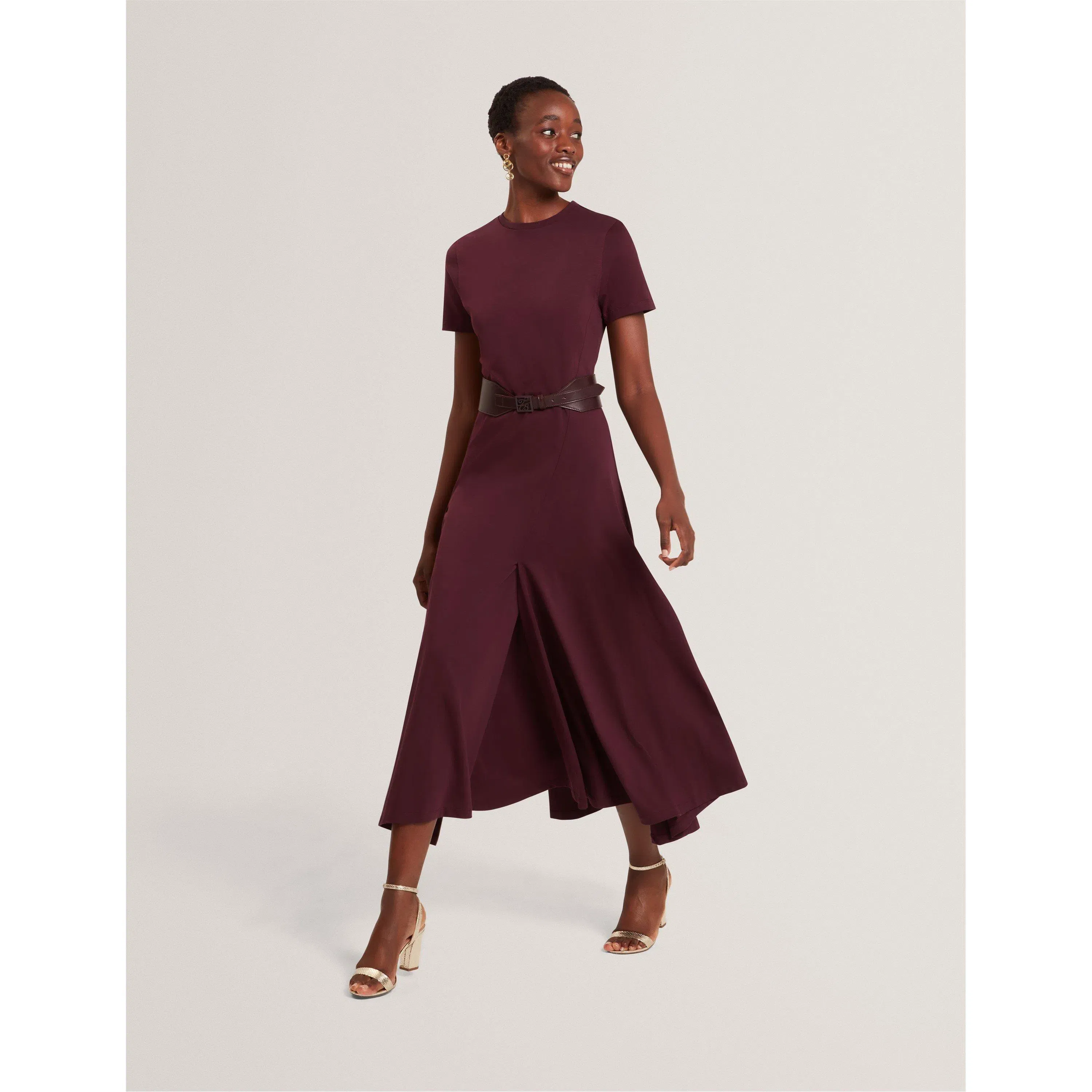 Mixed Midi Tea Dress