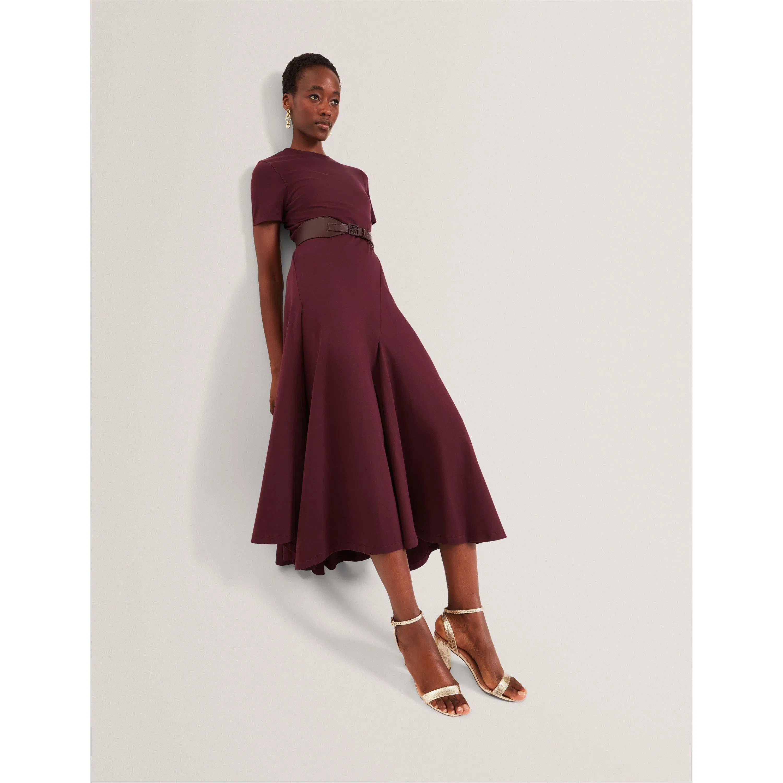 Mixed Midi Tea Dress