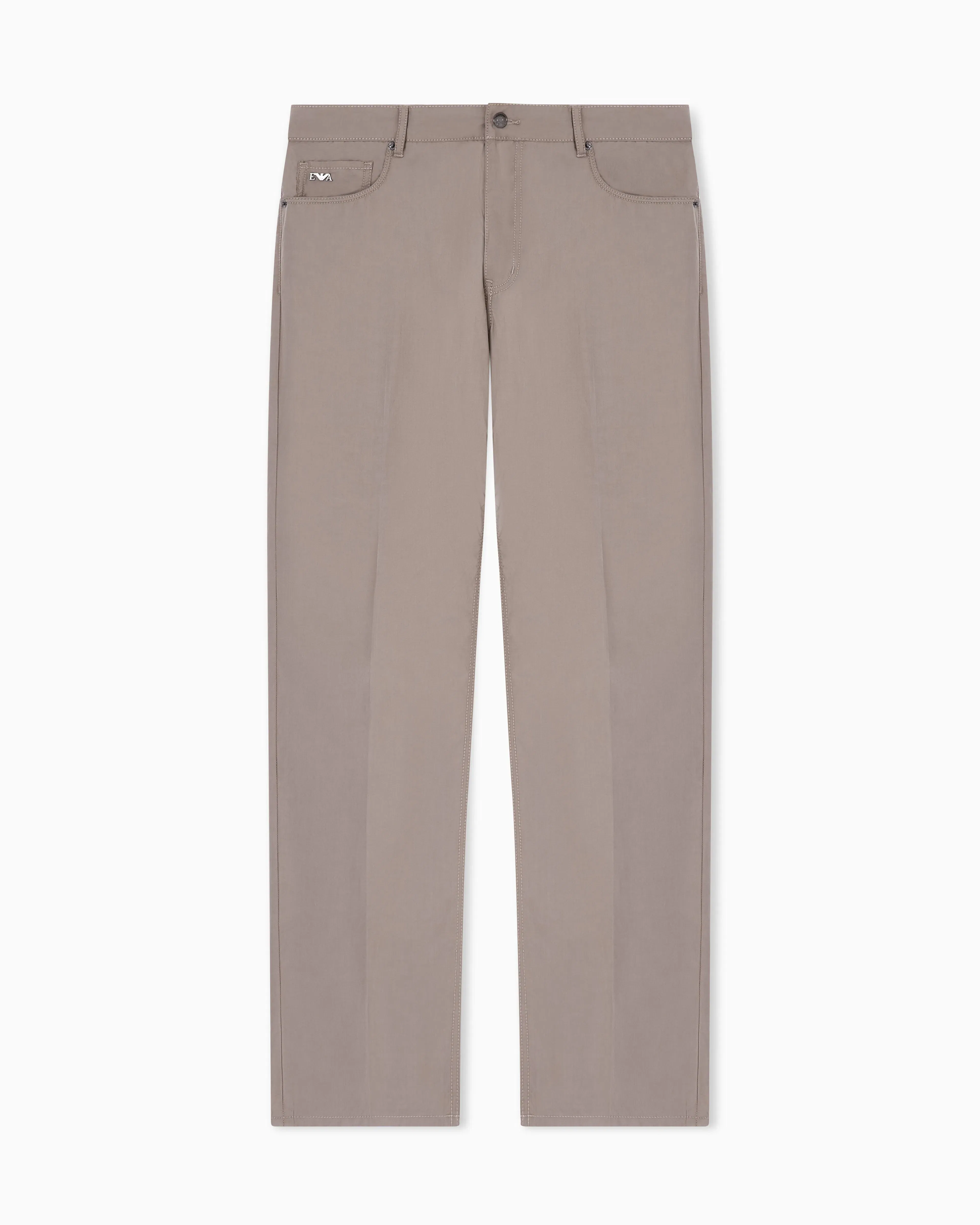 Emporio Armani J76 straight fit, technical cotton five-pocket trousers