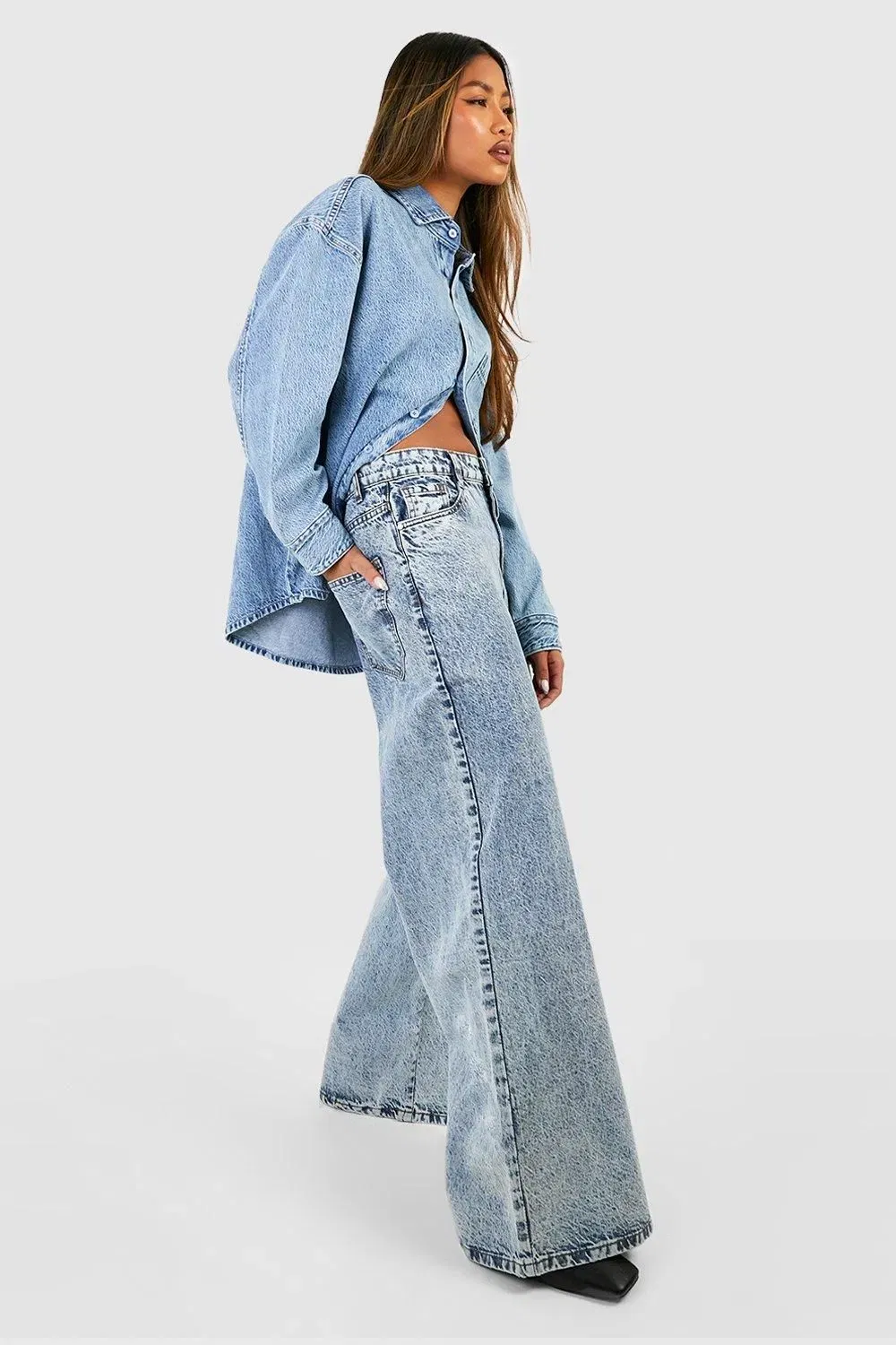 Boohoo Basics Oversized Denim Shirt