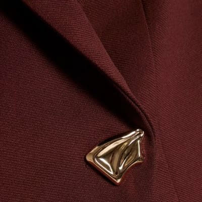 Brown Cap Sleeve Twill Waistcoat