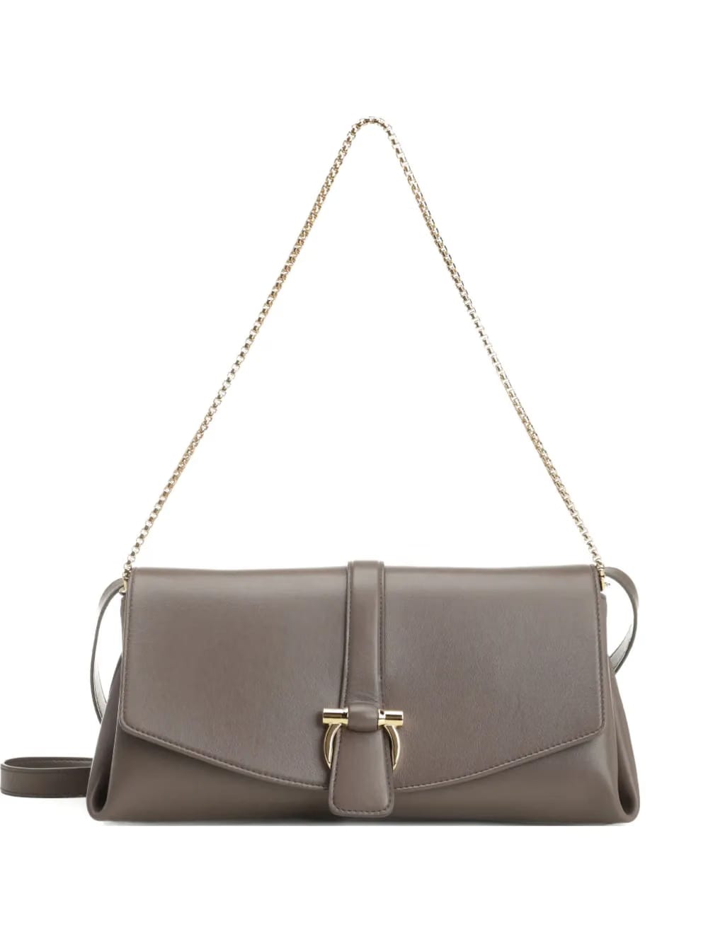 chain-strap flap shoulder bag