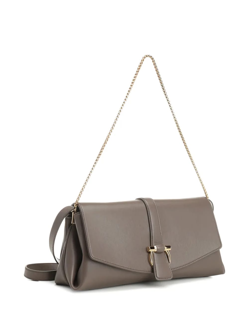 chain-strap flap shoulder bag