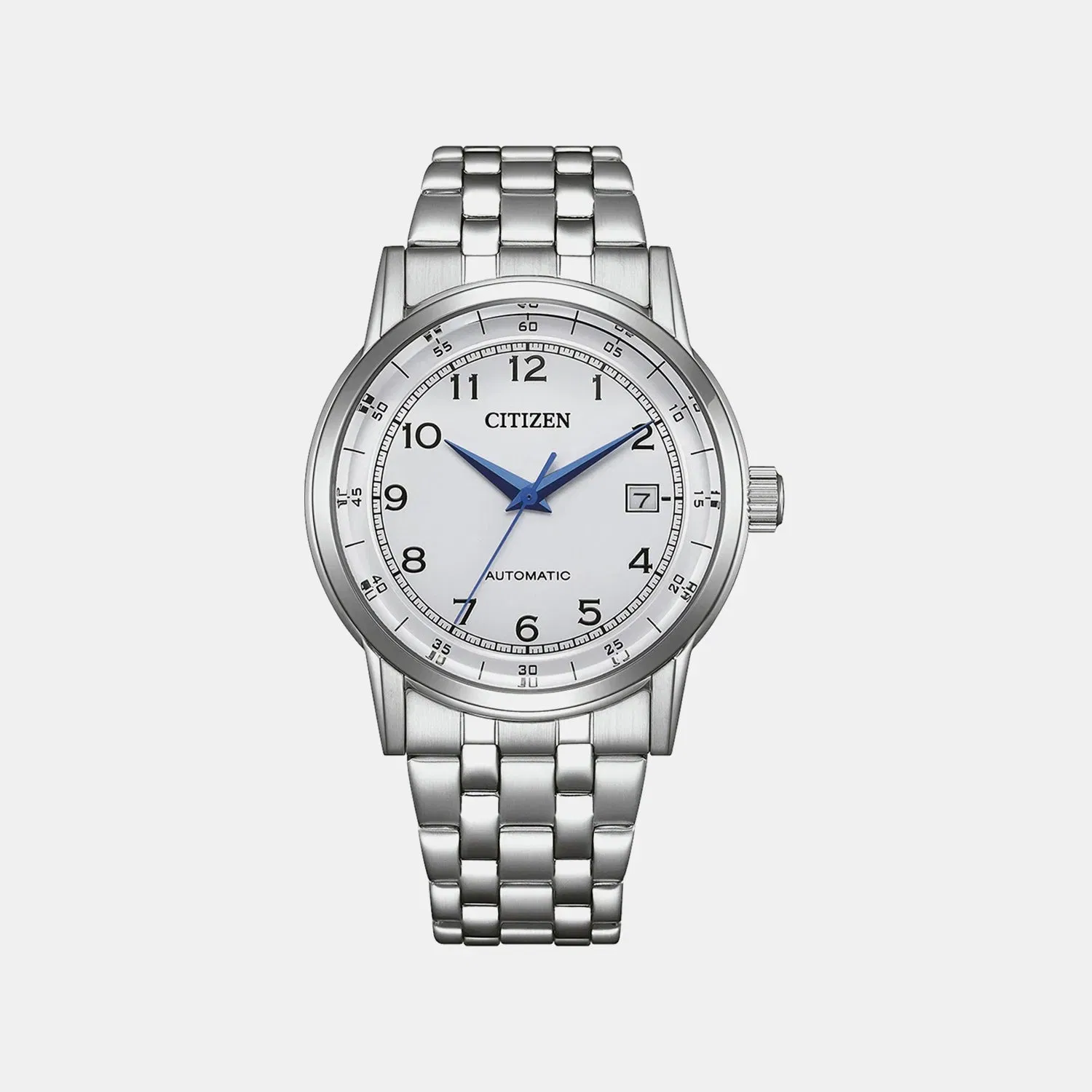 Citizen Men Automatic White Dial Analog Stainless Steel Watch Nj0210-56A