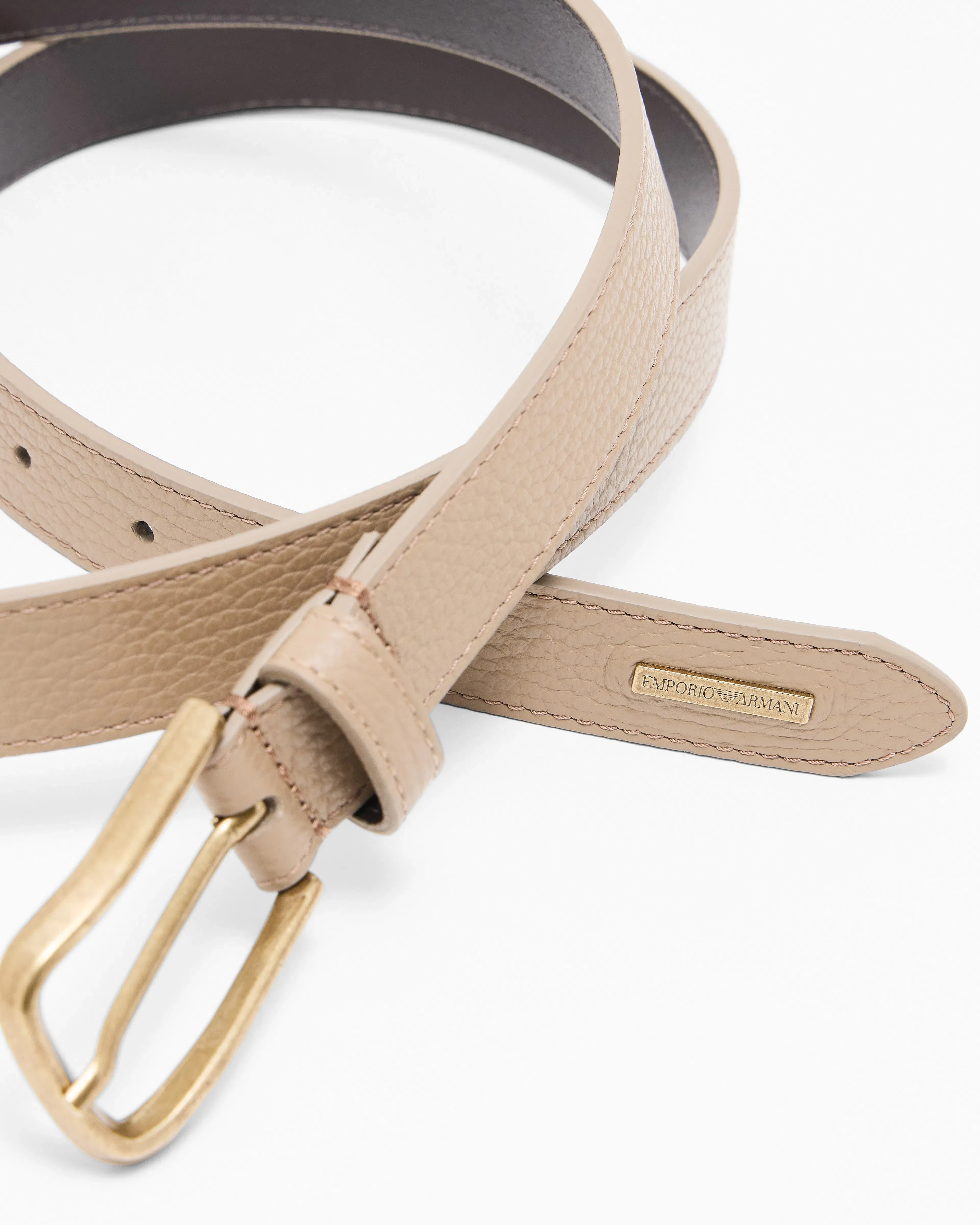 Emporio Armani Palmellato-leather belt