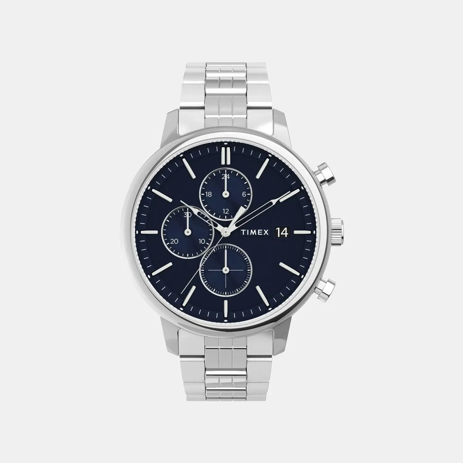 Timex Chicago Men Quartz Dial Chronograph Stainless Steel Watch Tweg26903