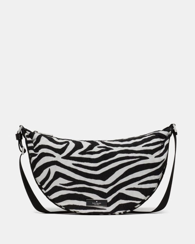 KateSpade Carter Zebra Sling Crossbody Bag Black Multi
