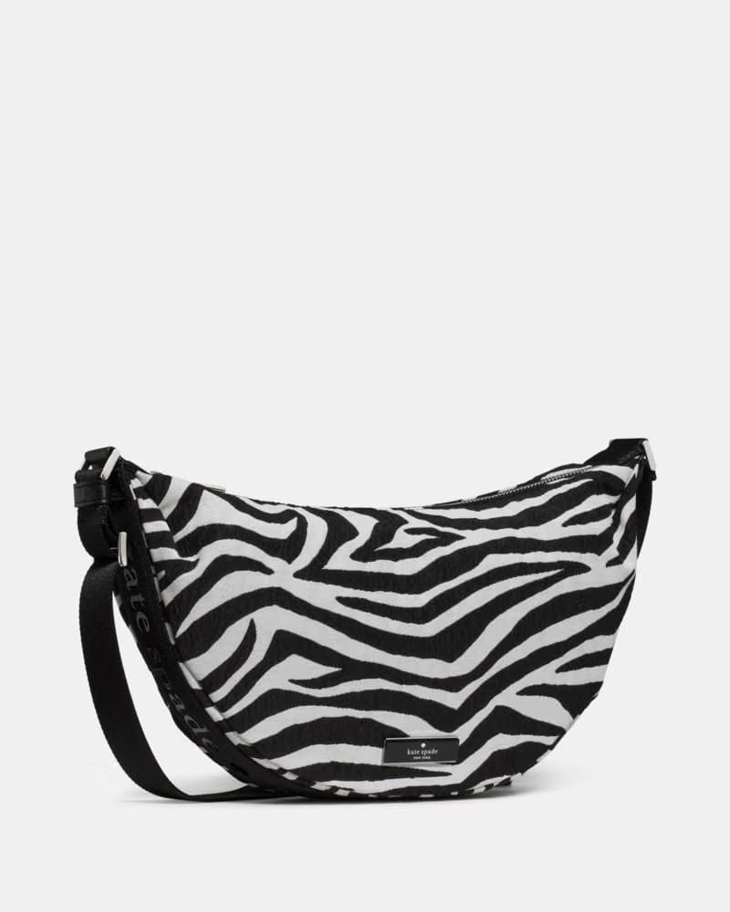 KateSpade Carter Zebra Sling Crossbody Bag Black Multi