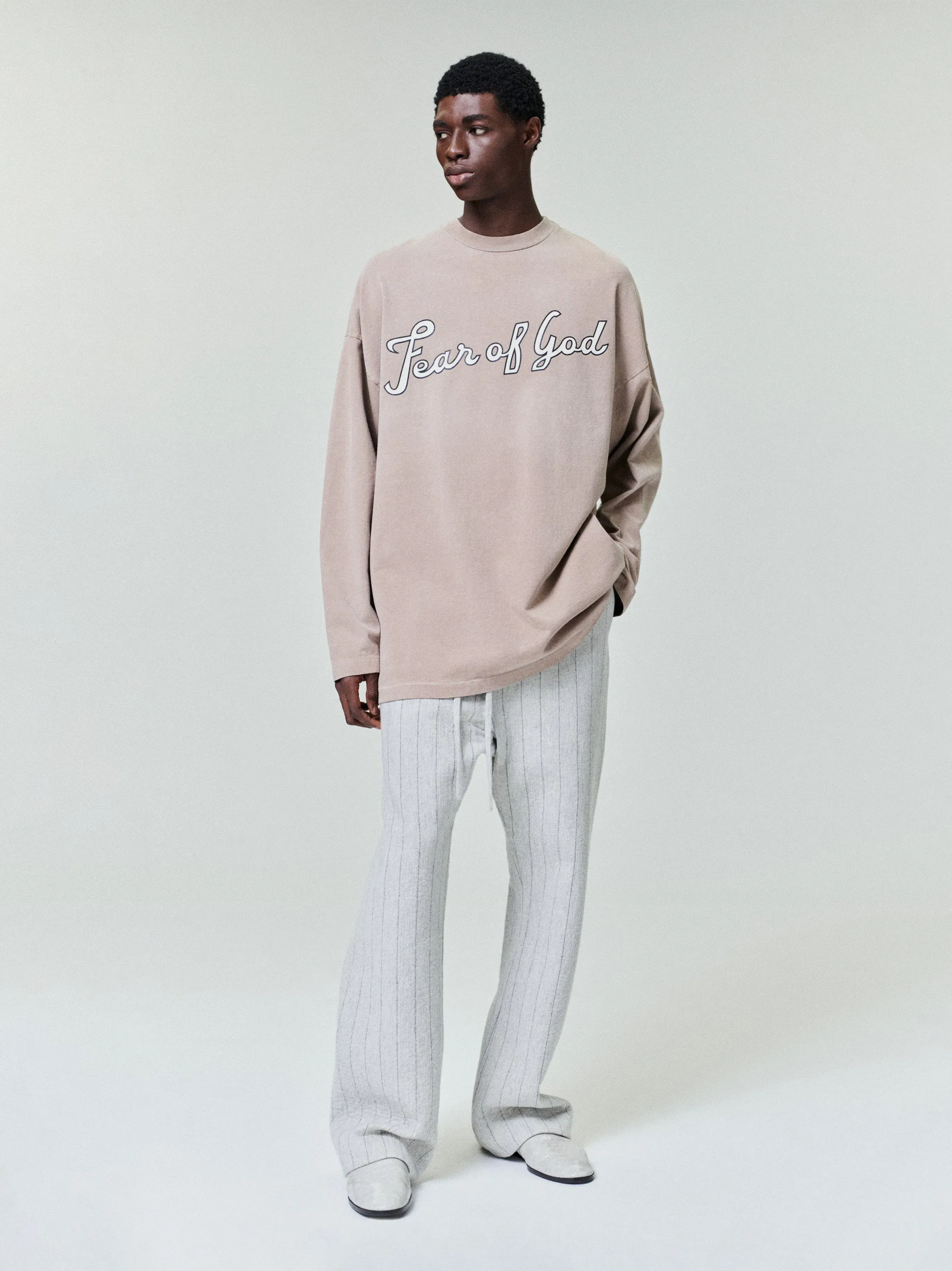 Essentials Fg 9 Long Sleeve Tee Dune Pearl