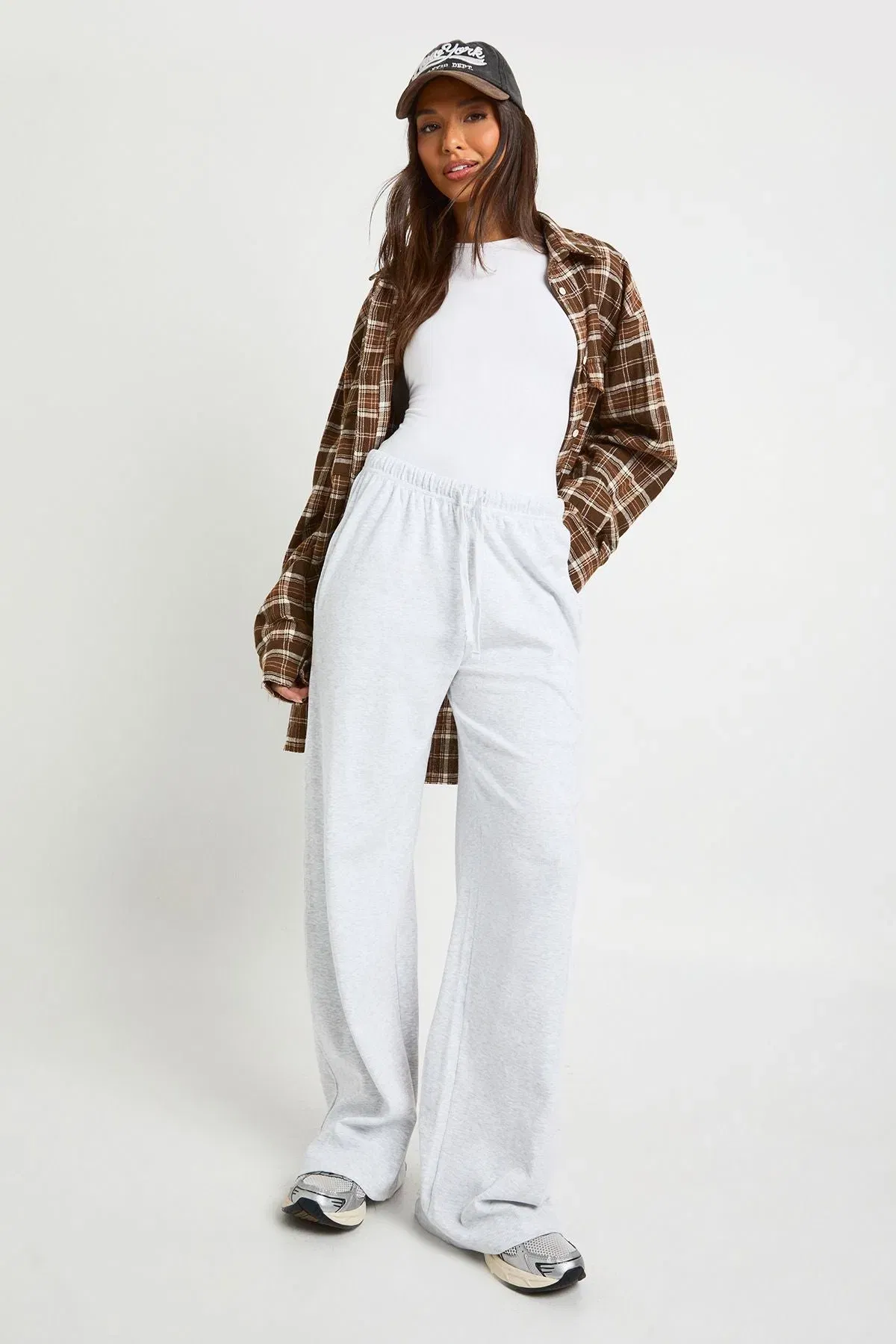 Basic Rib Wide Leg Trouser