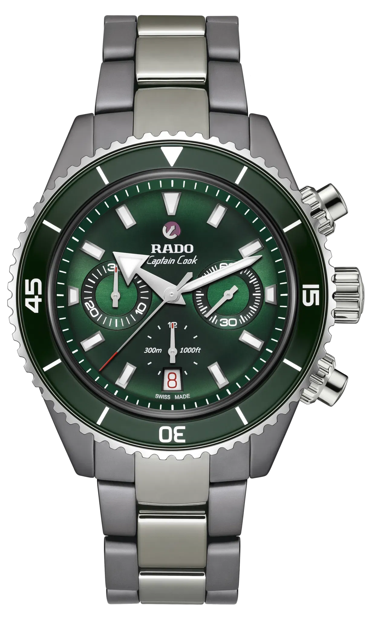 Rado Captain Cook High-Tech Ceramic Automatic Chronograph Green r32189313