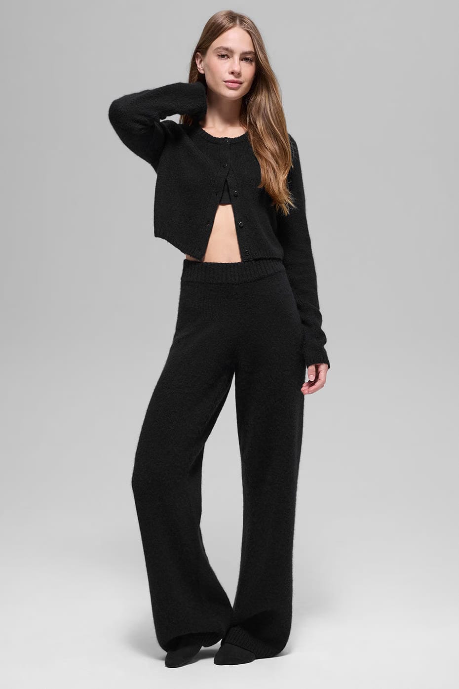 Wool Cashmere New Class Cropped Cardigan