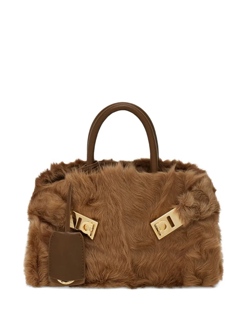 mini Hug shearling buckle cross body bag