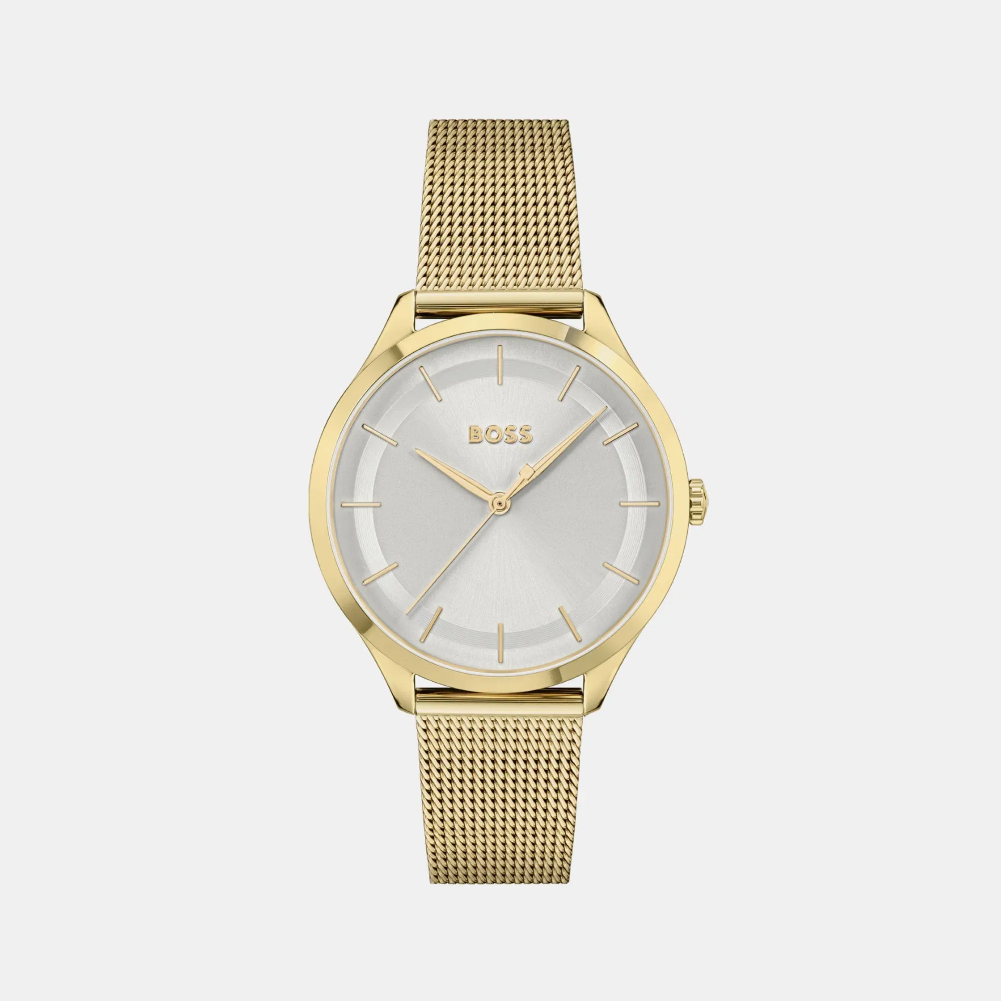 Boss Pura Women Quartz Silver Dial Analog Stainless Steel Watch 1502696