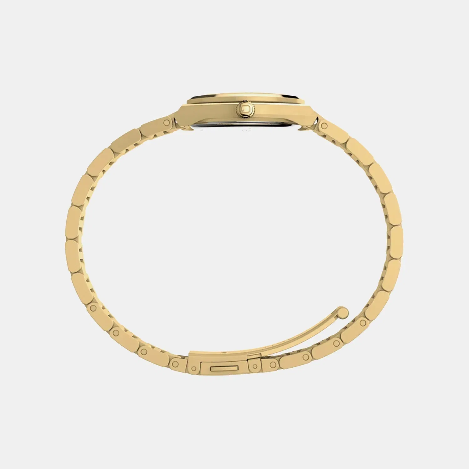 Timex Women Quartz Gold Dial Analog Stainless Steel Watch Tw2Y68300Uj