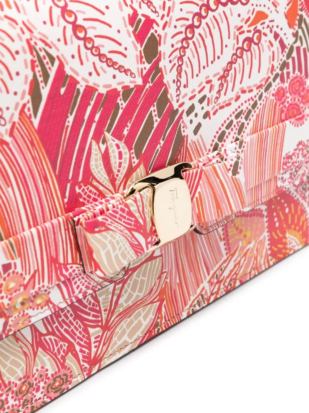 Vara floral-print leather satchel bag